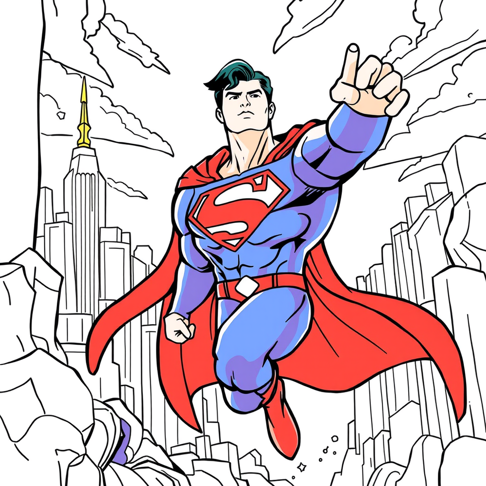 create superman coloring book website