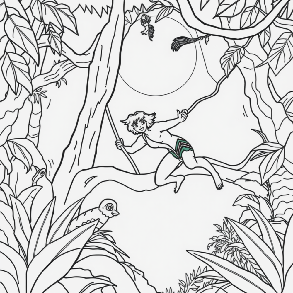 create tarzan coloring book website