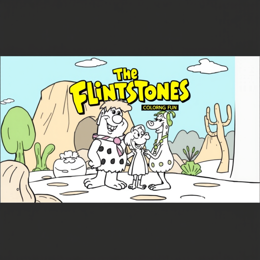 create the flintstones 1960 coloring book website