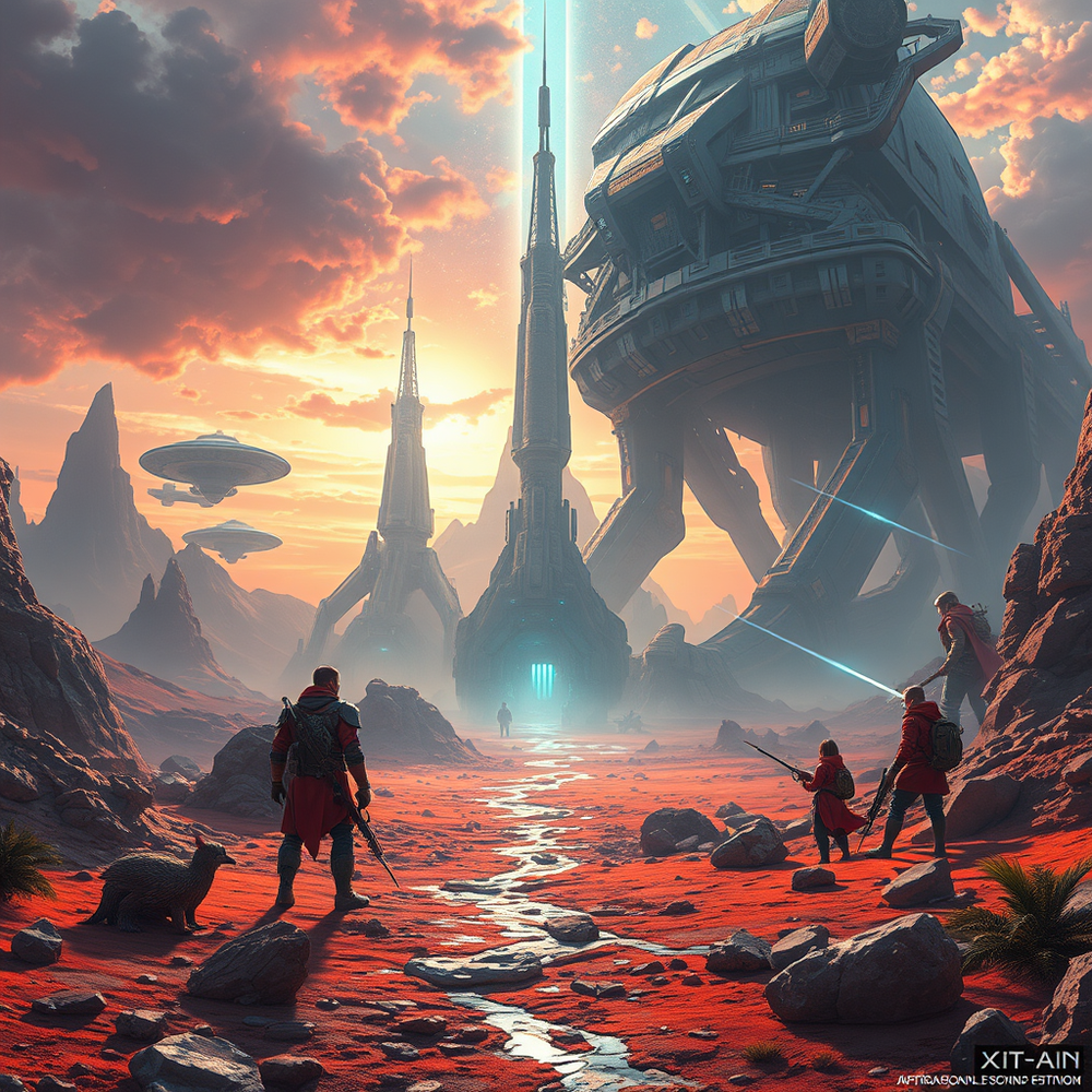 Create  this Sci Fi Digital Art Illustration Generator website