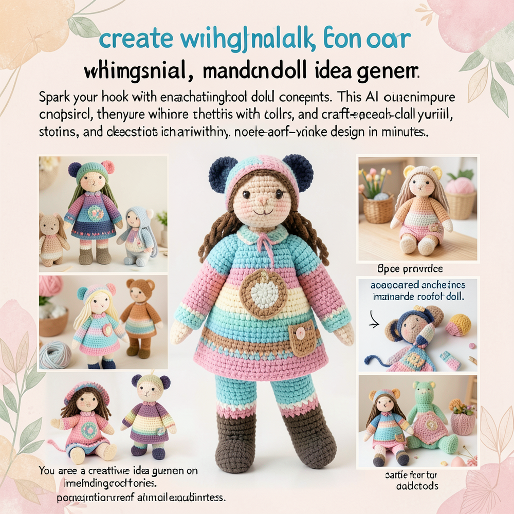 create whimsical, handmade crochet doll idea gener website