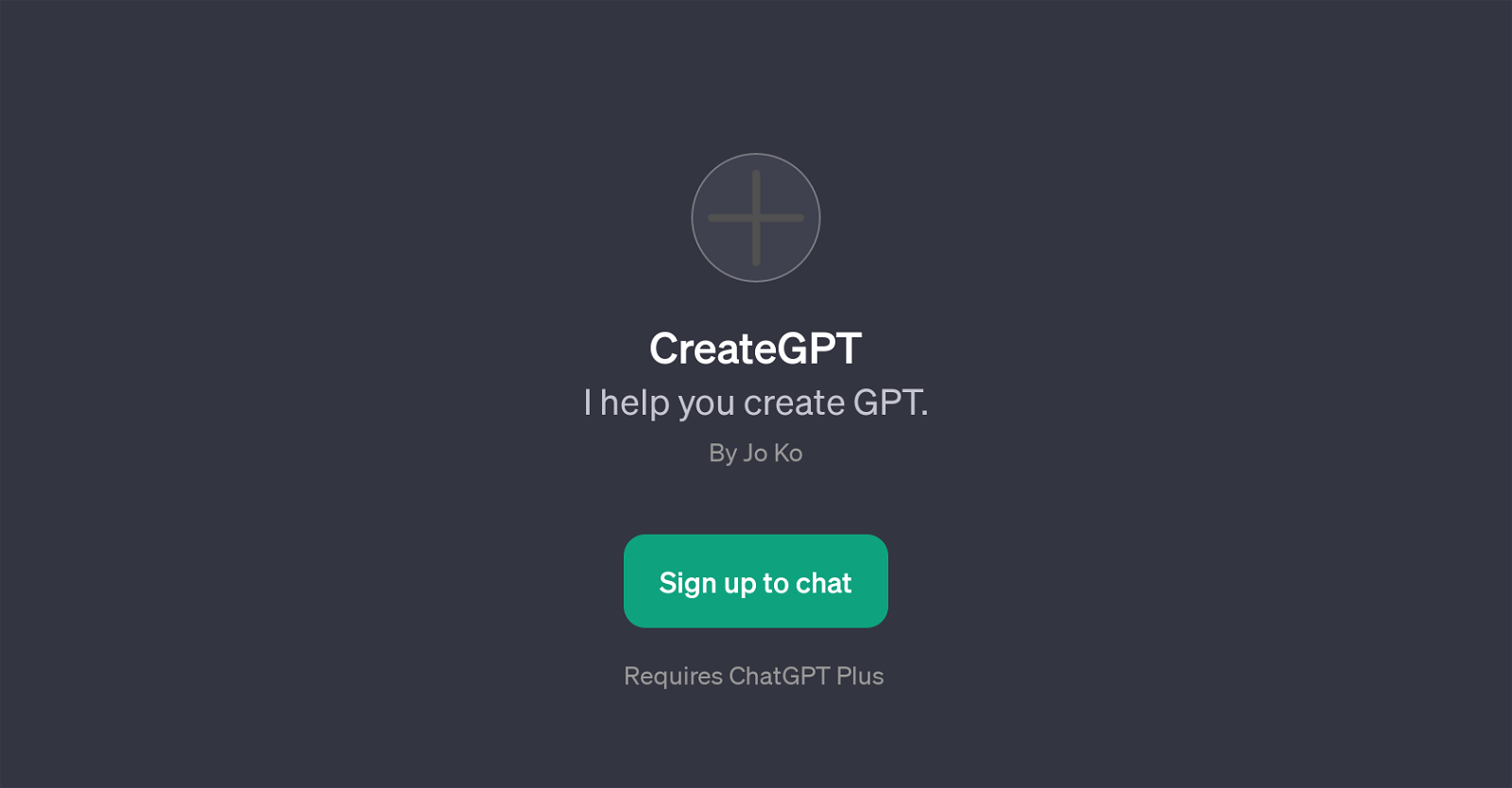 CreateGPT website