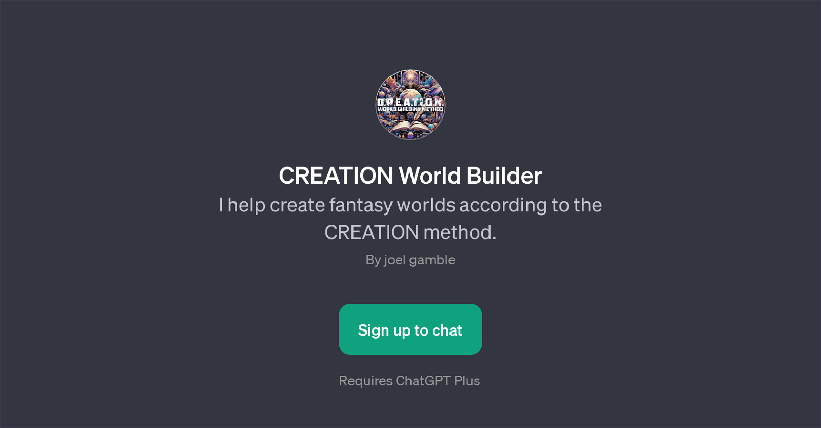 CREATION World Builder website