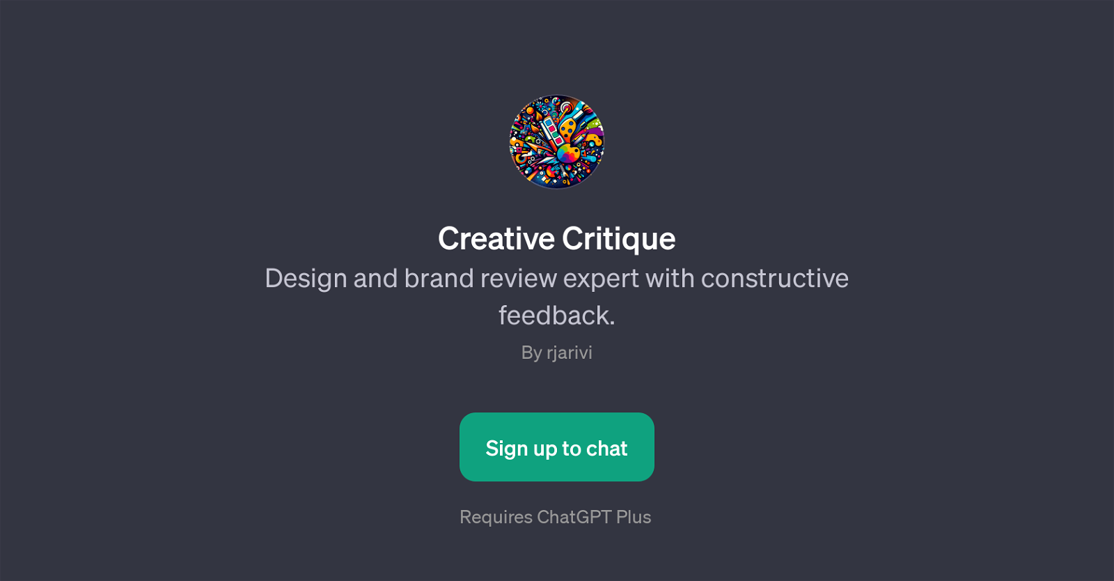 Creative Critique website