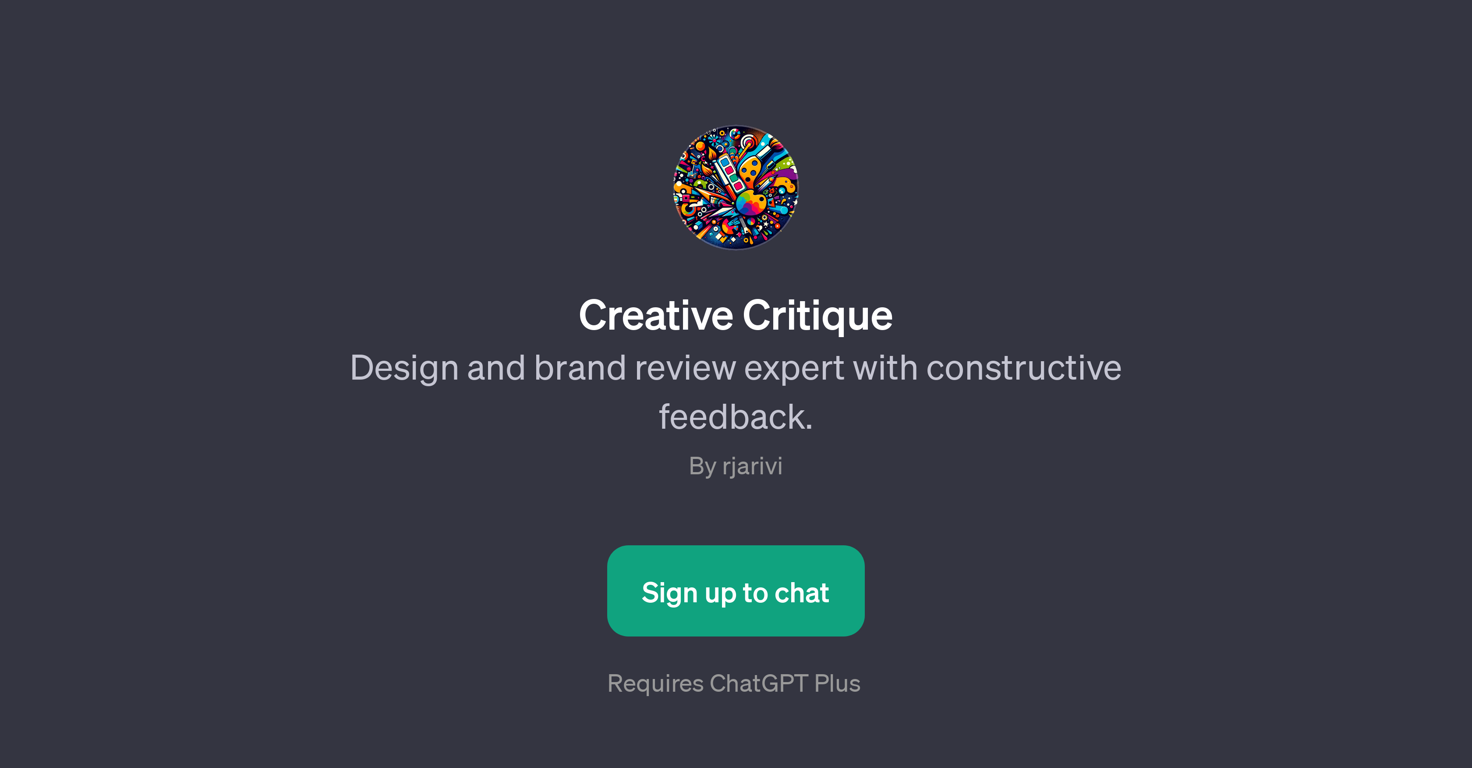 Creative Critique website