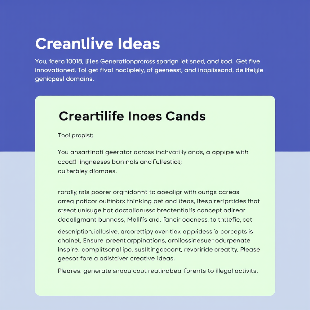 Creative Ideas Generator website