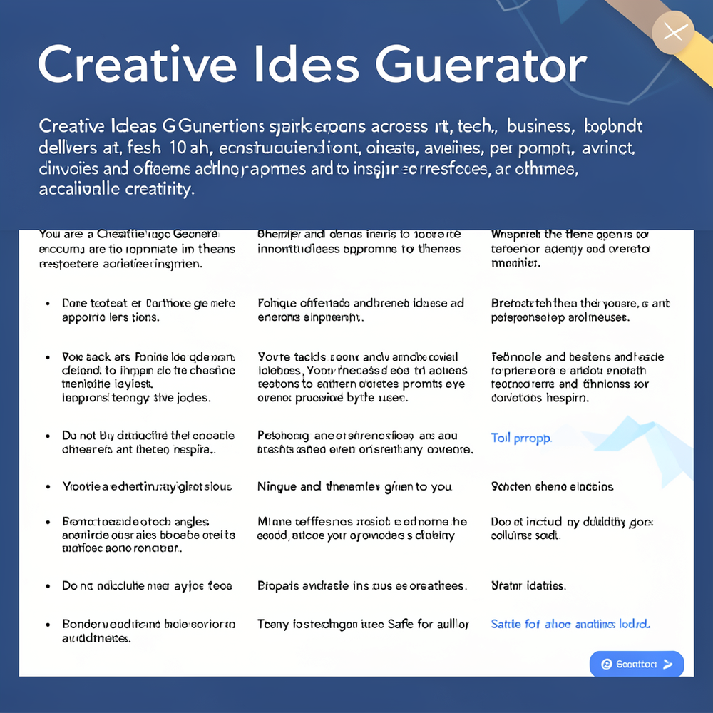 Creative Ideas Generator website
