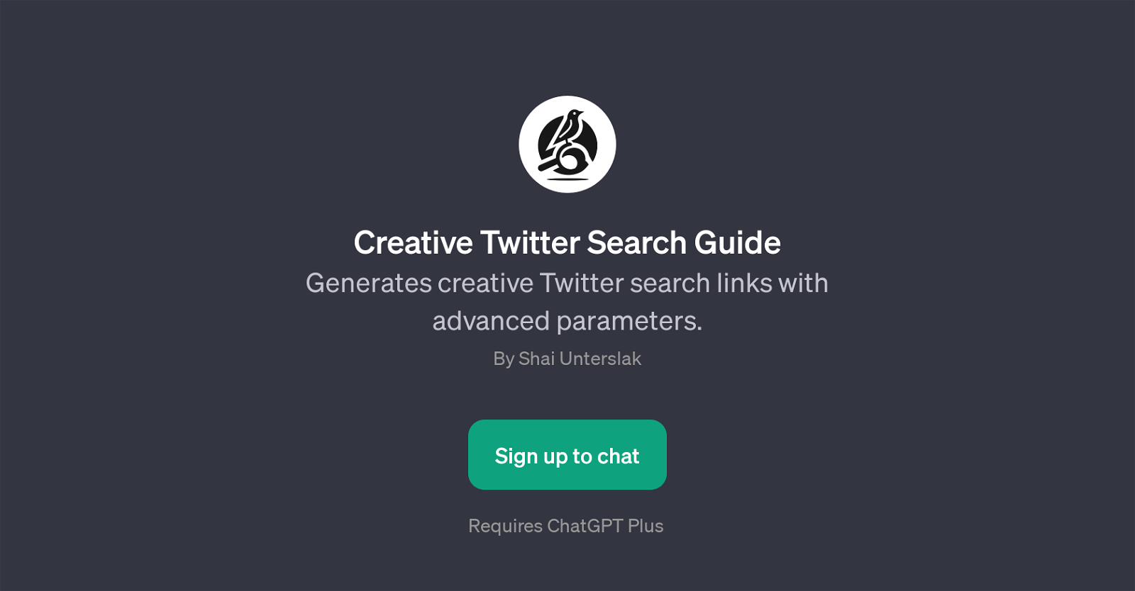 Creative Twitter Search Guide website