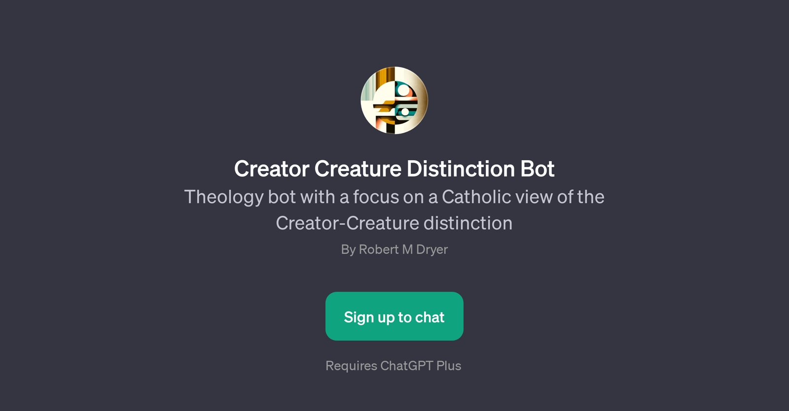 Creator Creature Distinction Bot website