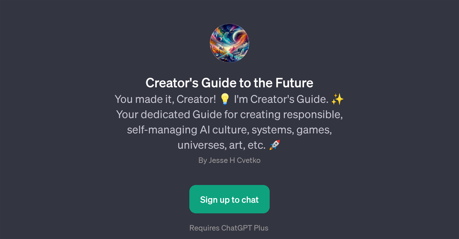 Creator's Guide to the Future website