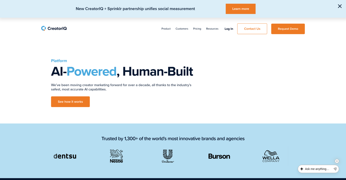 CreatorIQ website