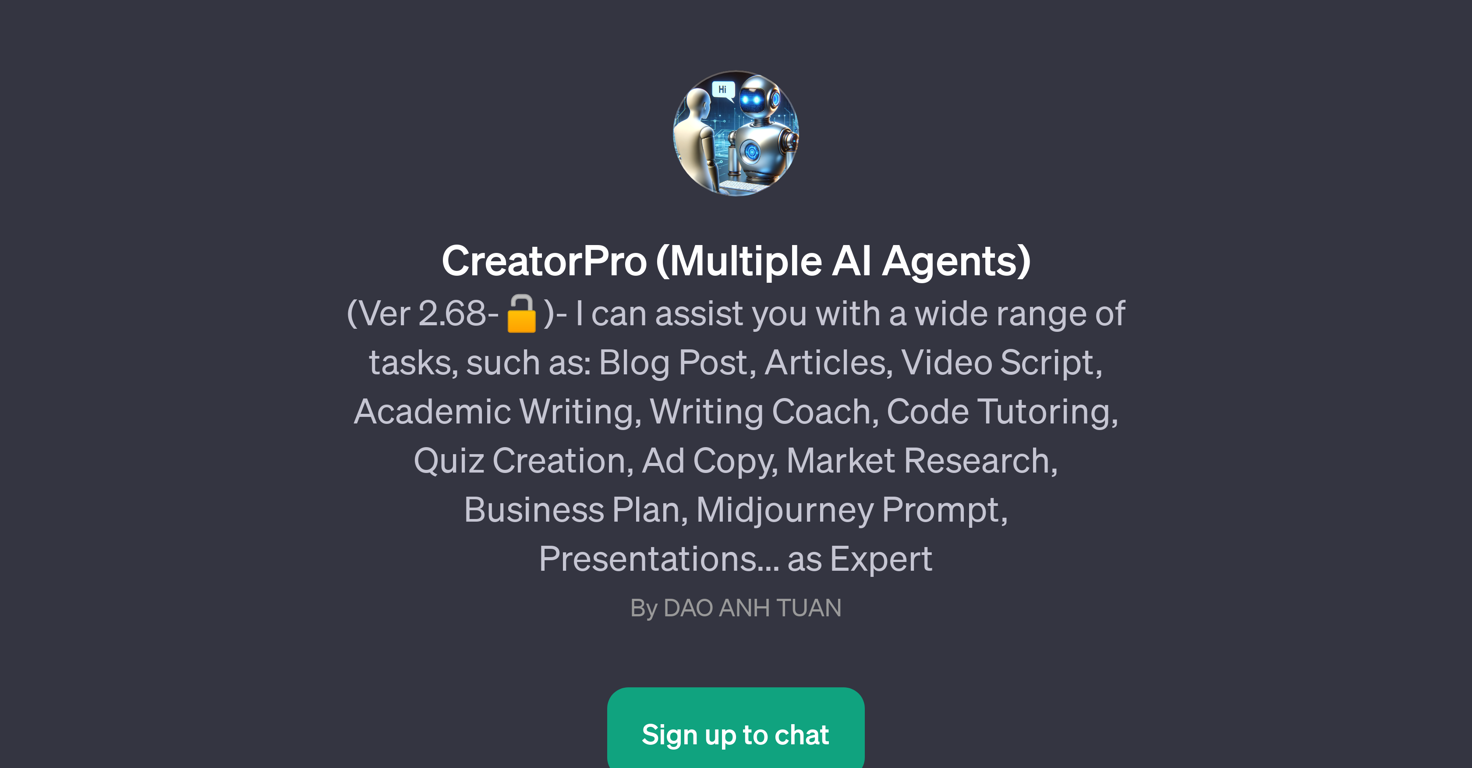 CreatorPro (Multiple AI Agents) website