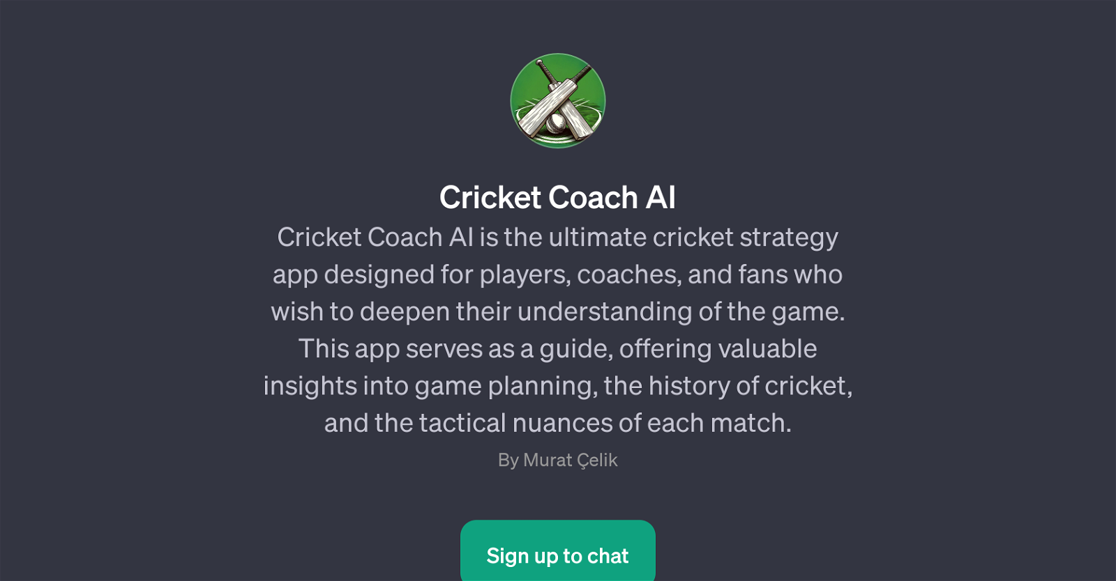 Cricket Coach AI website