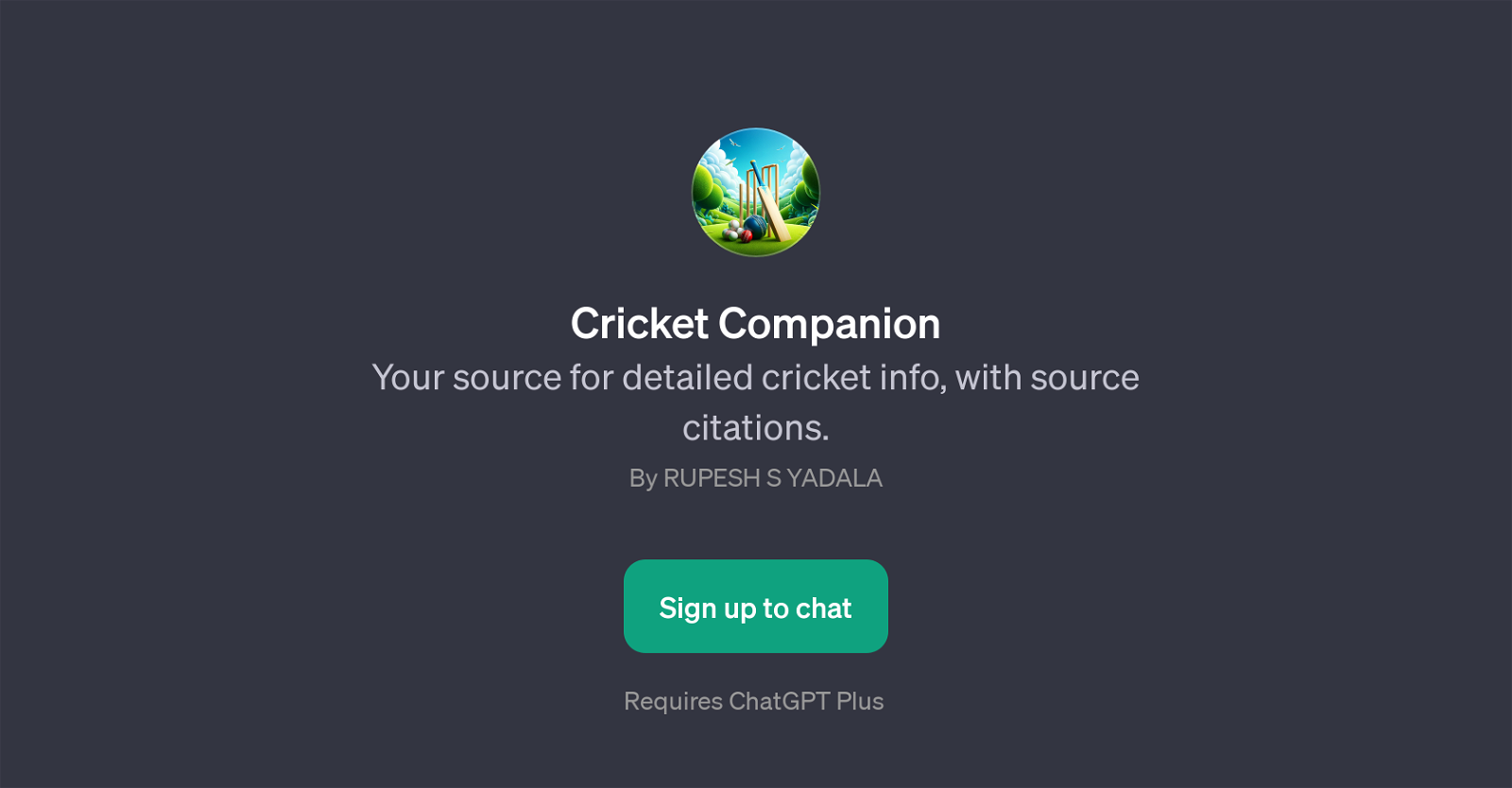Cricket Companion website