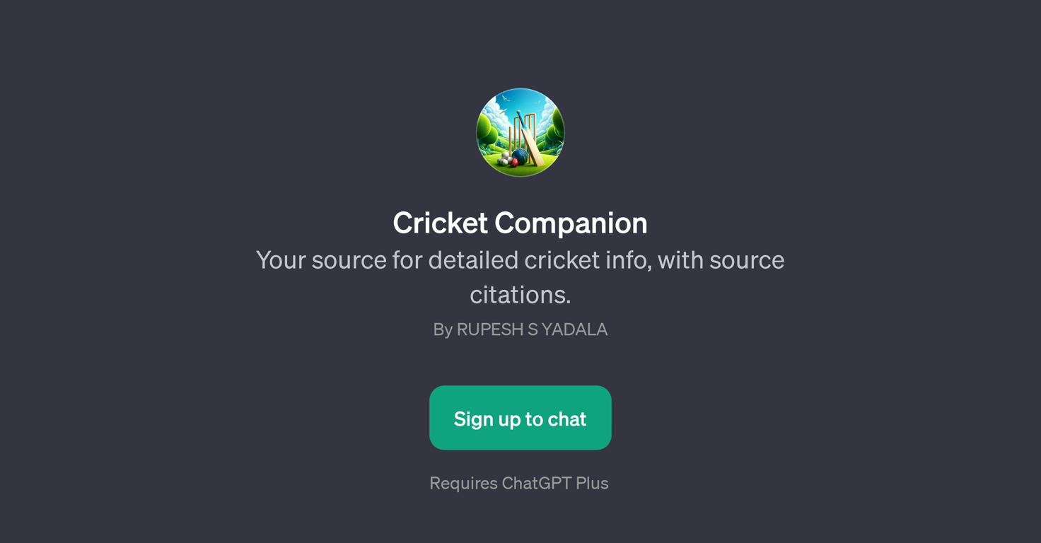 Cricket Companion website