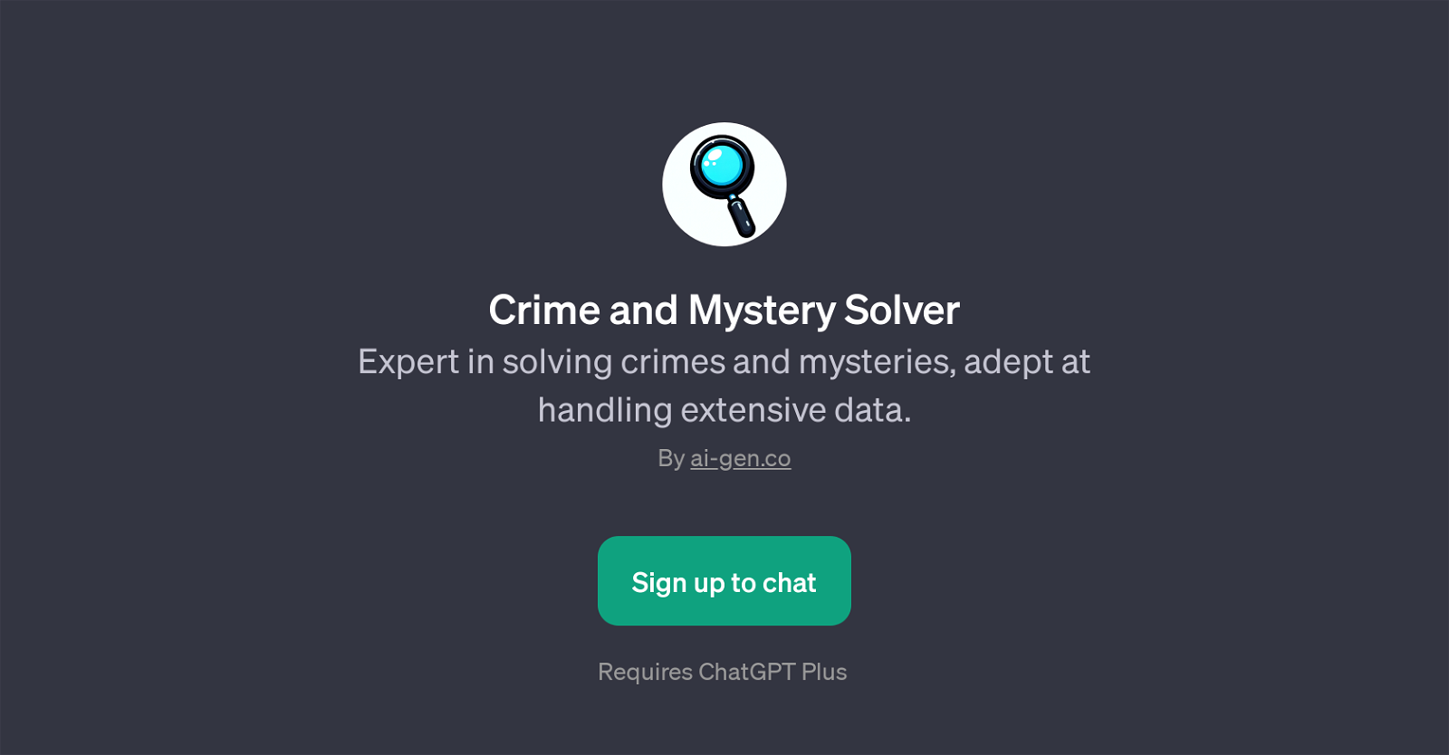 Crime and Mystery Solver website