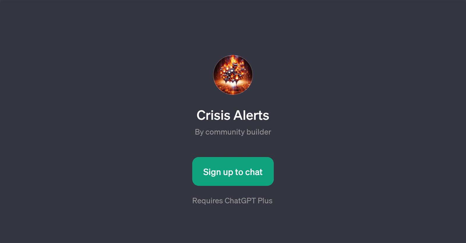 Crisis Alerts website