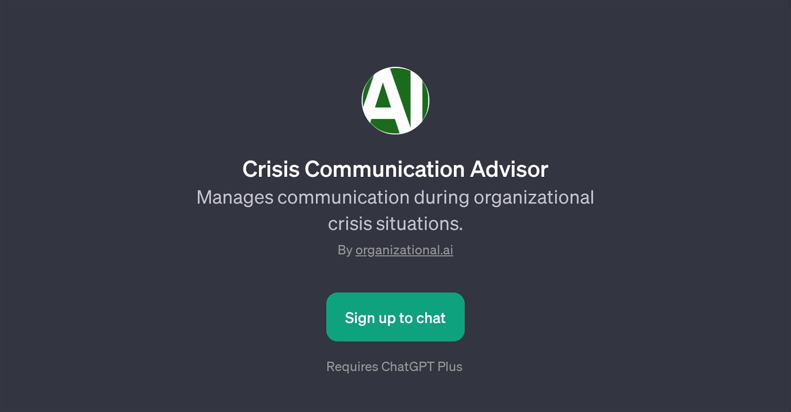 Crisis Communication Advisor website