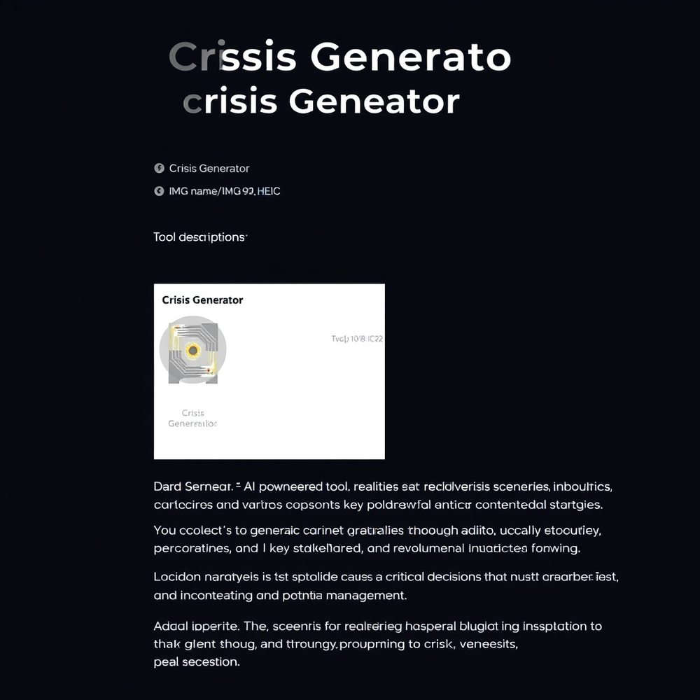 Crisis Generator website