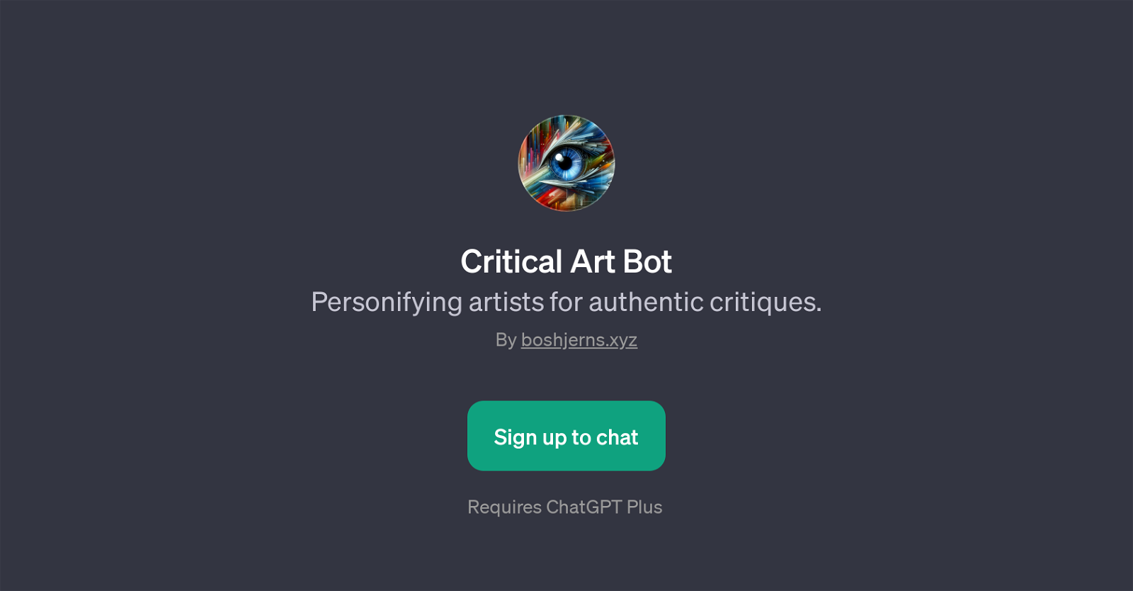 Critical Art Bot website