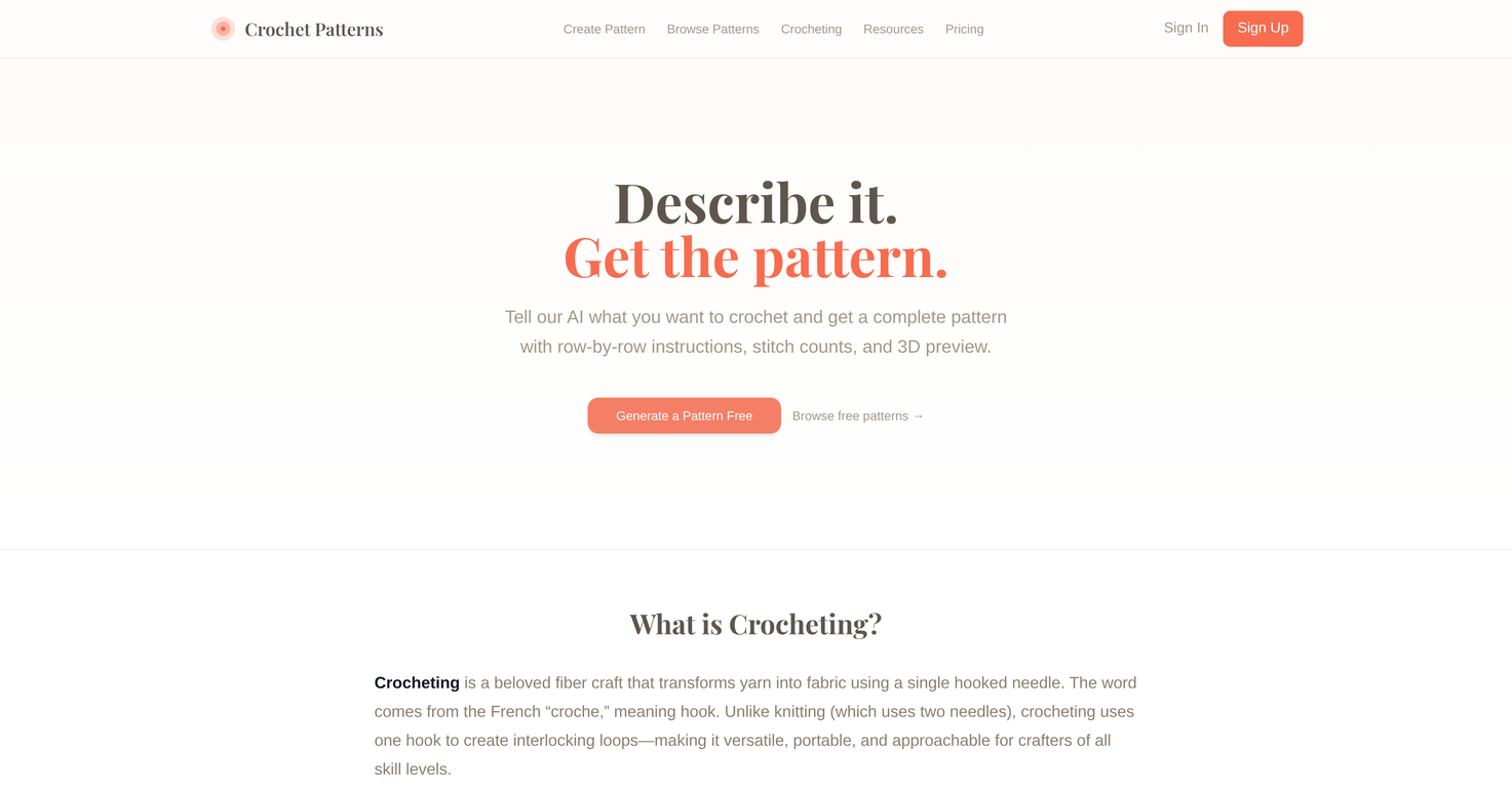 Crochets.site website