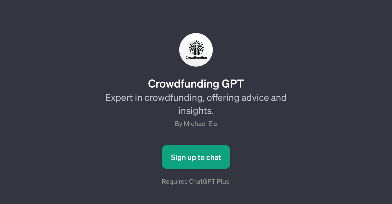 Crowdfunding GPT website