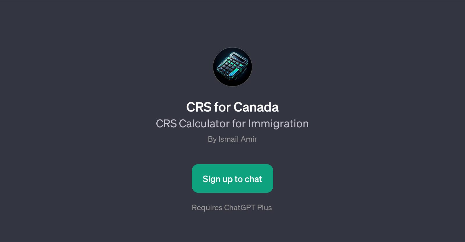 CRS for Canada website