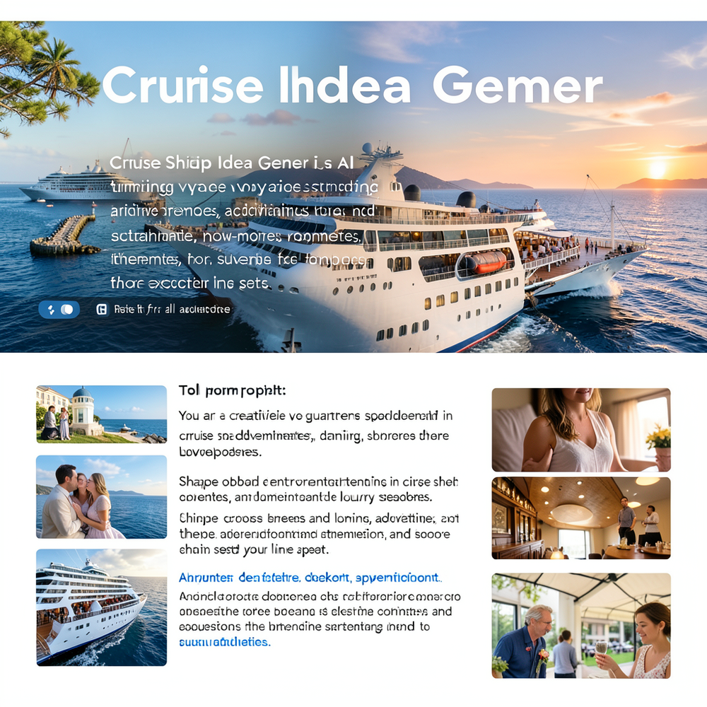 cruise ship idea gener website