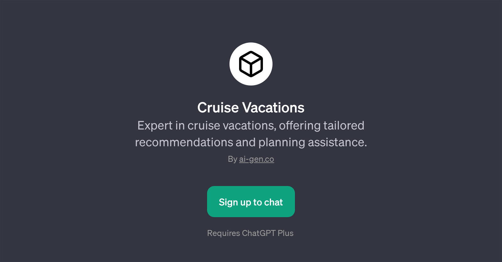 Cruise Vacations website
