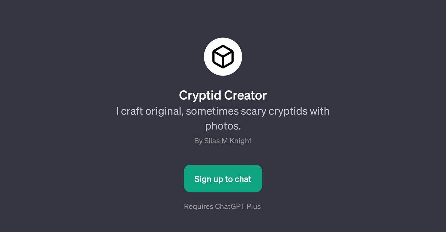 Cryptid Creator website