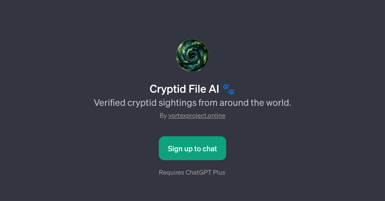 Cryptid File AI website