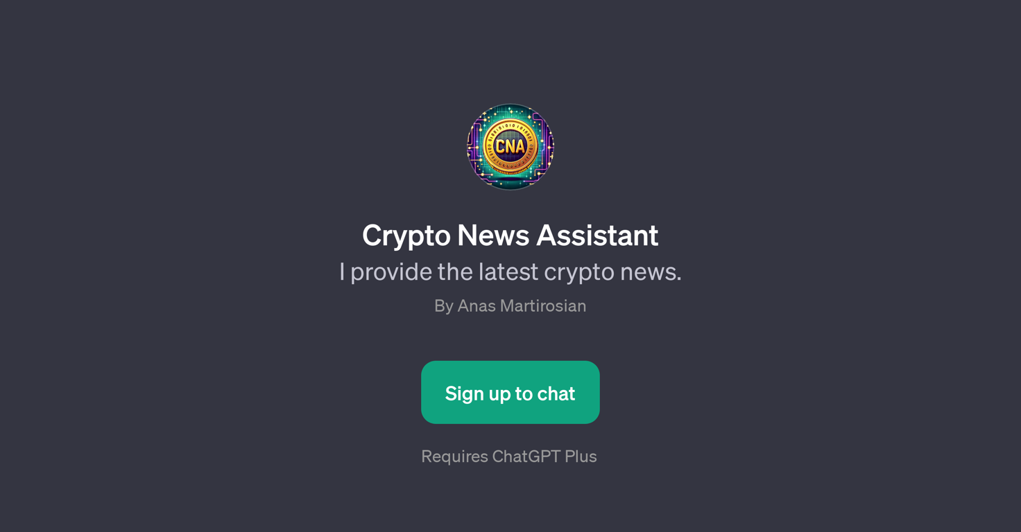 Crypto News Assistant website