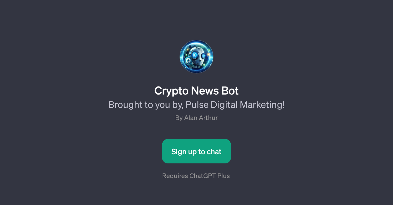 Crypto News Bot website