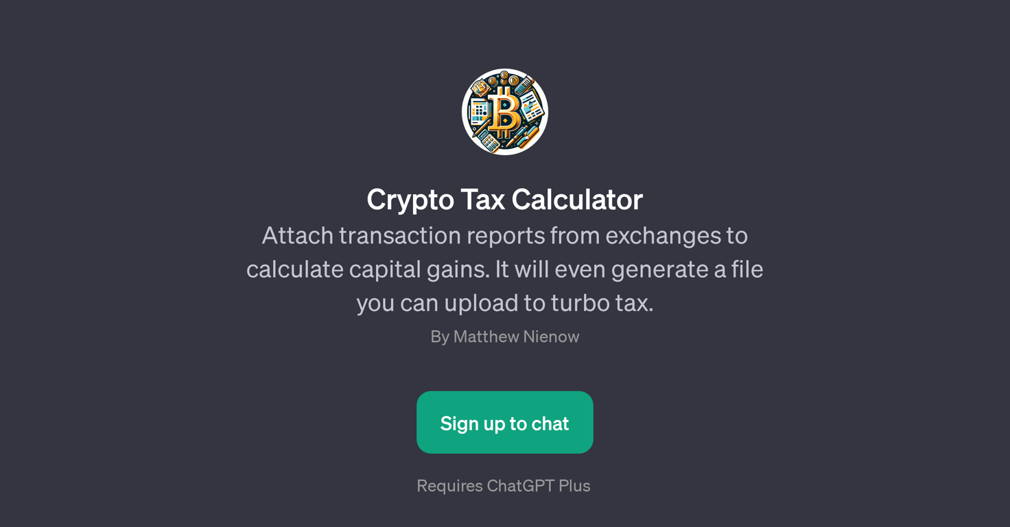 Crypto Tax Calculator website