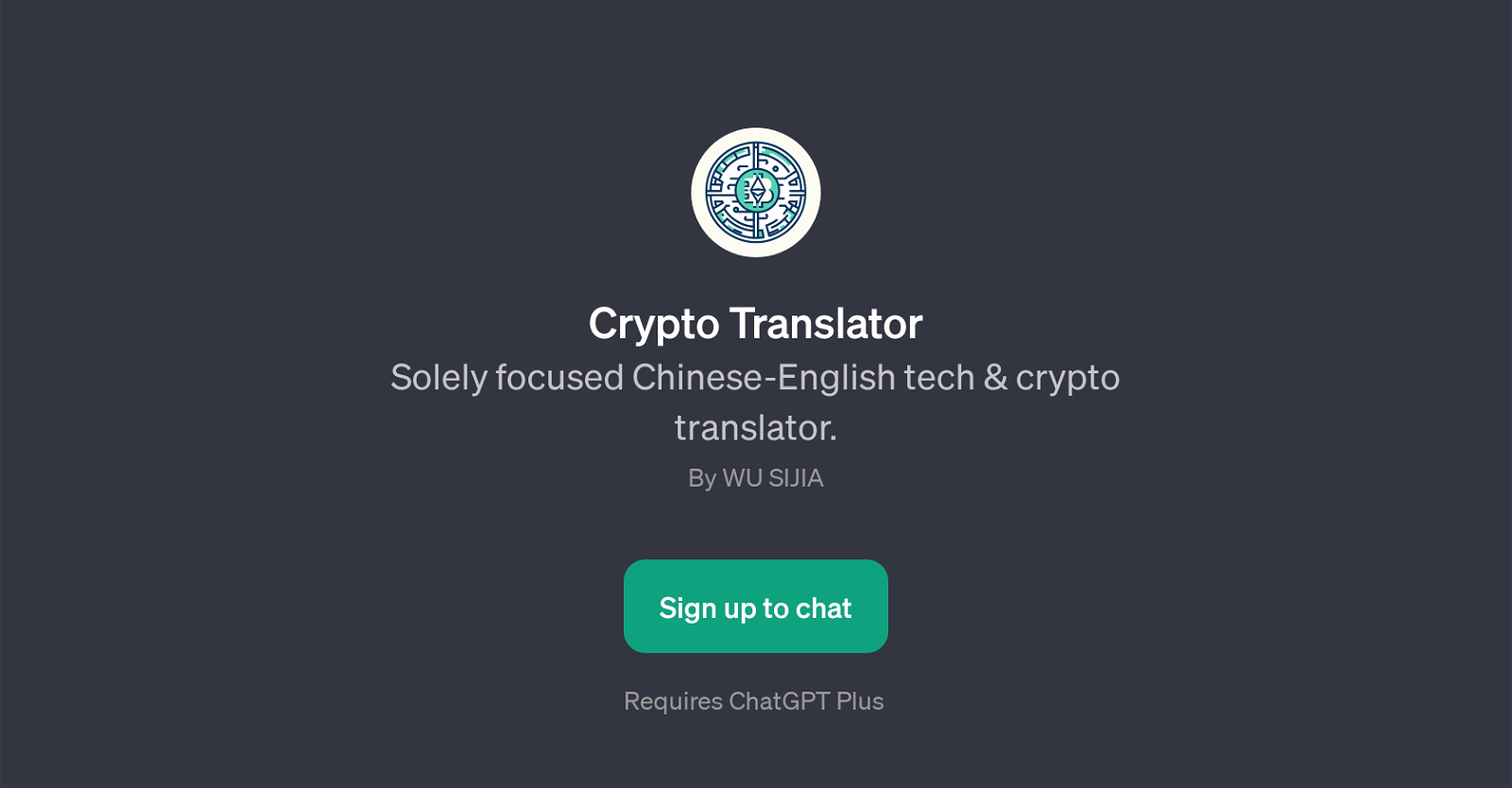 Crypto Translator website