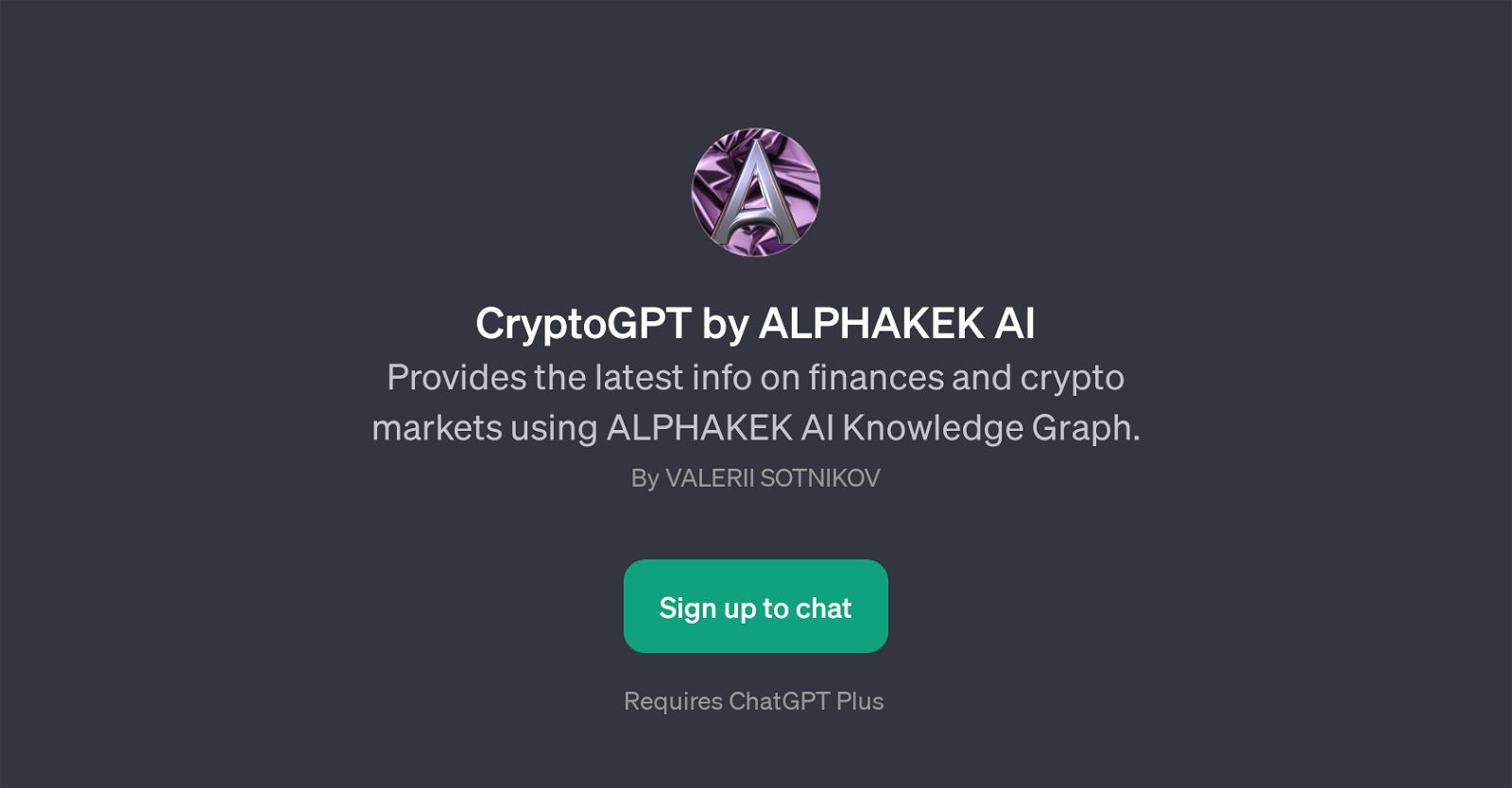 CryptoGPT by ALPHAKEK AI website