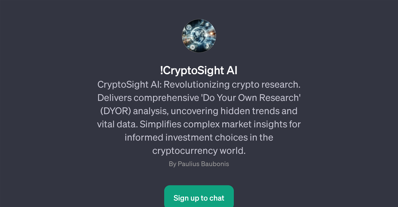 !CryptoSight AI website