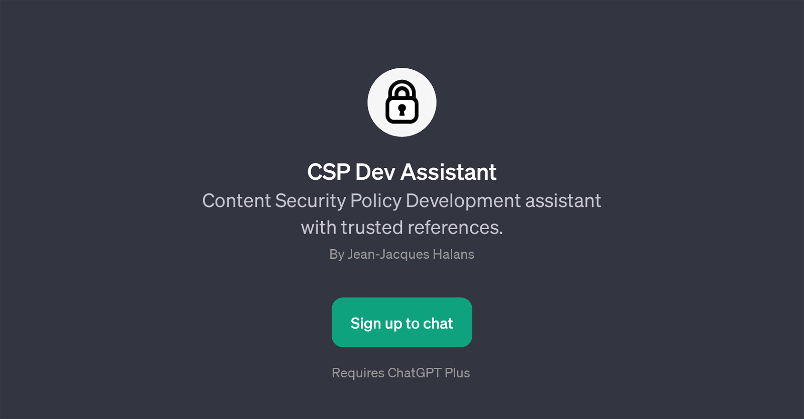 CSP Dev Assistant website