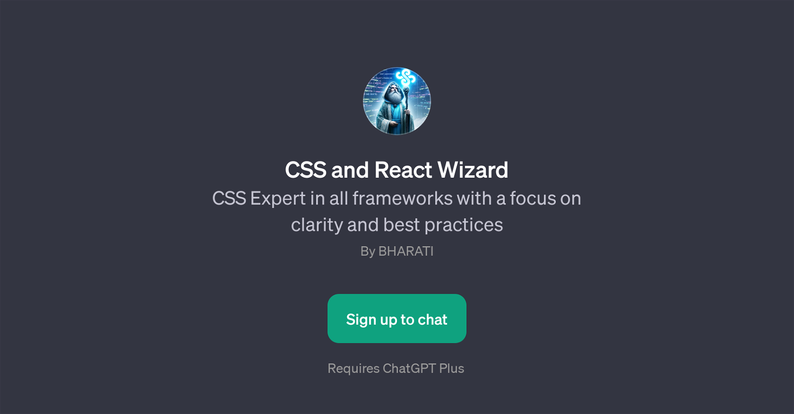 CSS and React Wizard website