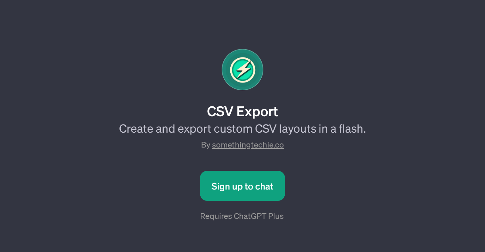 CSV Export website