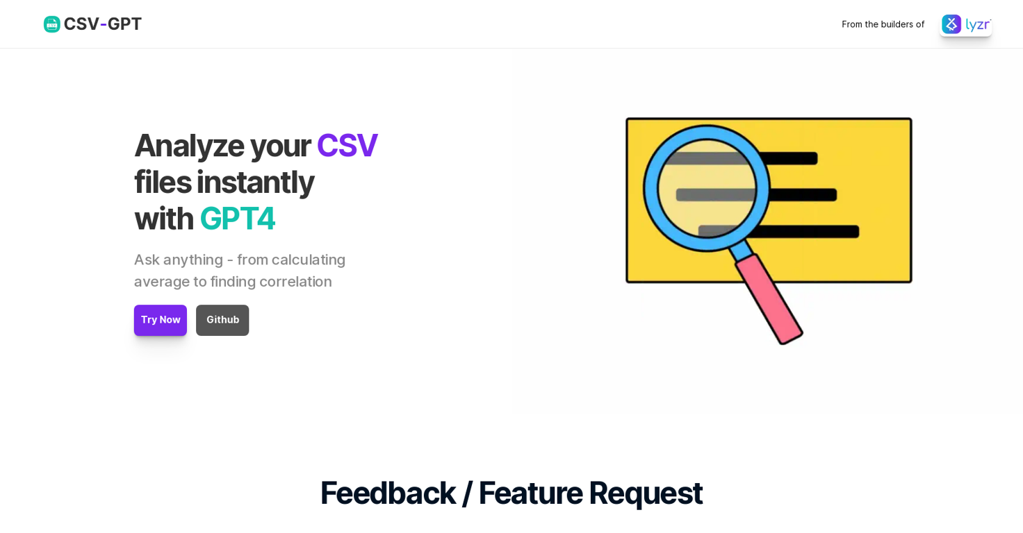 CSV-GPT website