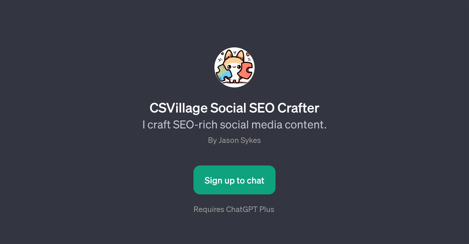 CSVillage Social SEO Crafter website