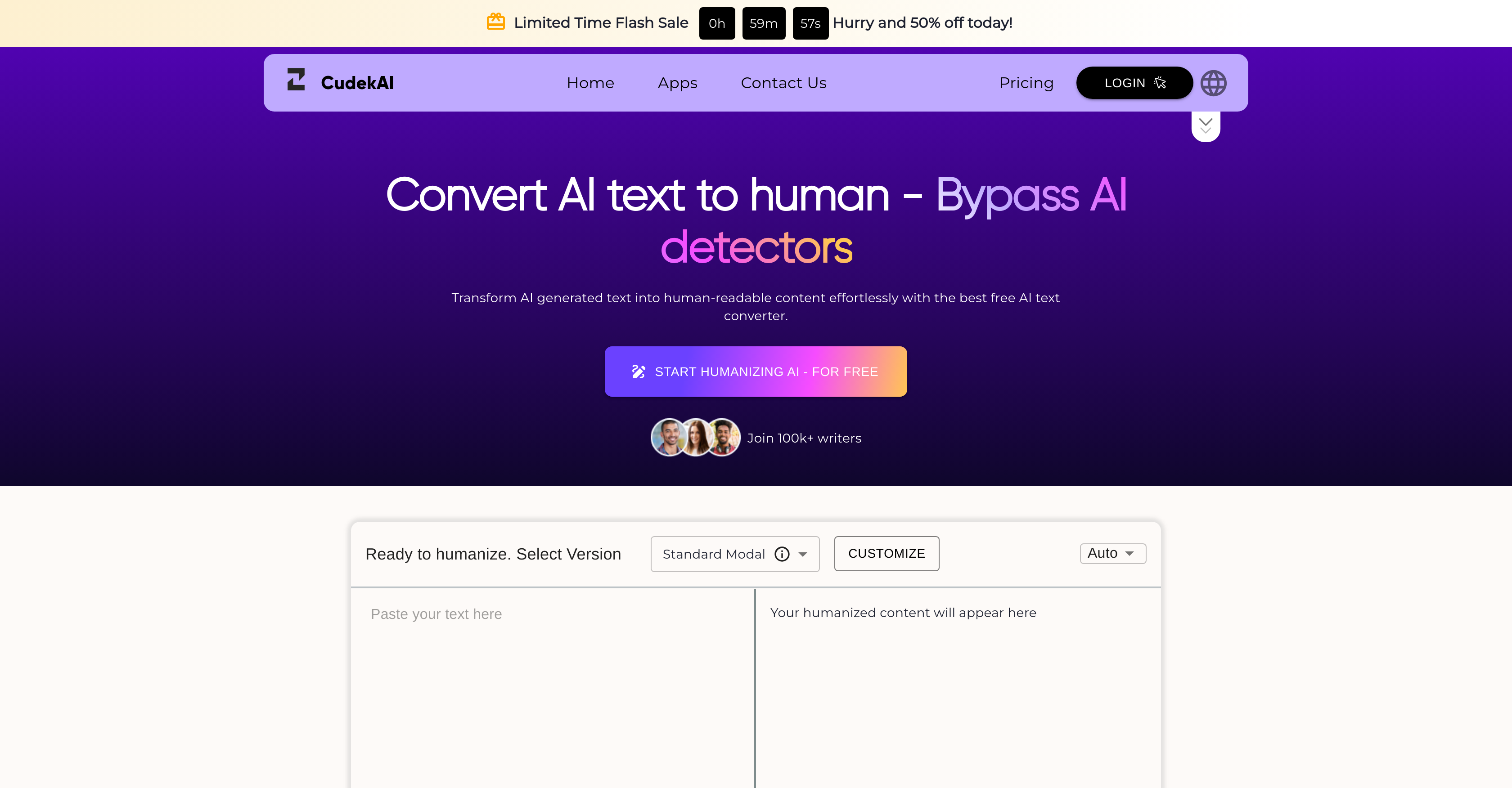 CudekAI - AI Tool For Text humanization