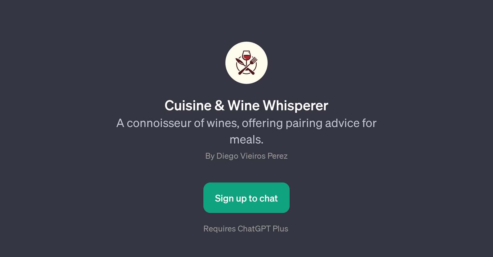 Cuisine & Wine Whisperer website