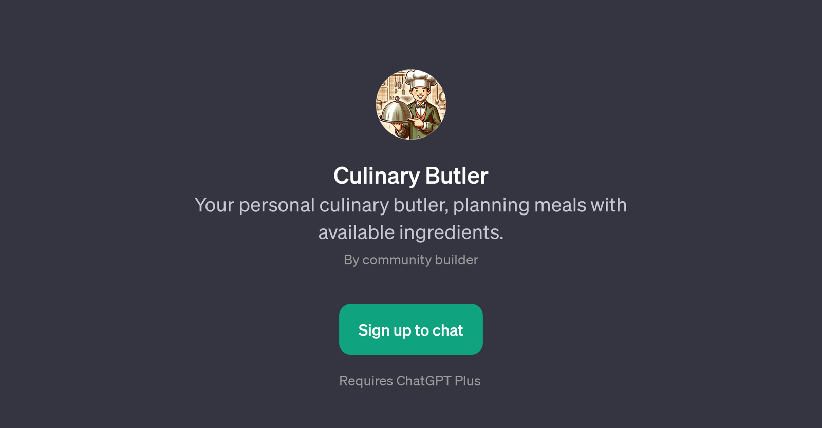 Culinary Butler website