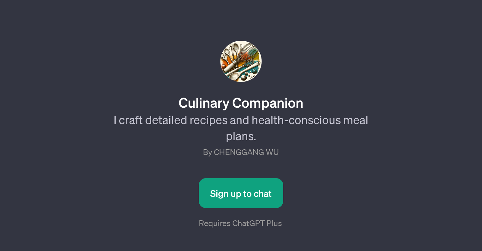 Culinary Companion website