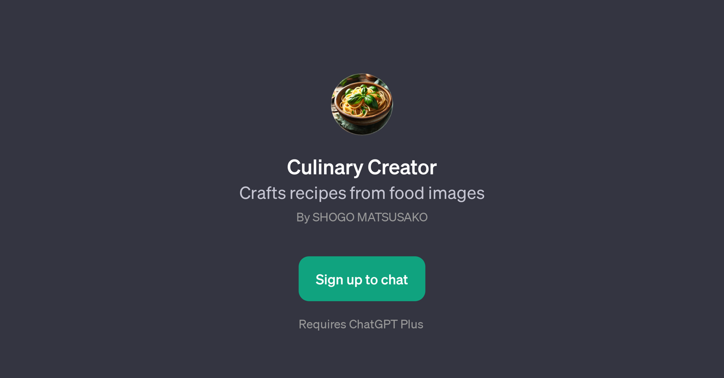 Culinary Creator website