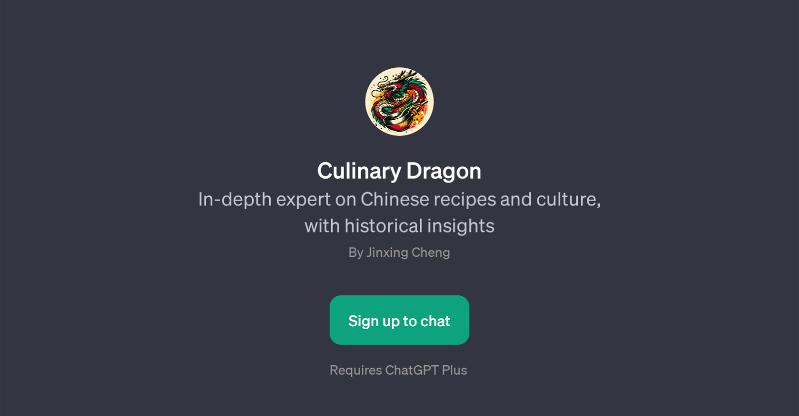 Culinary Dragon website
