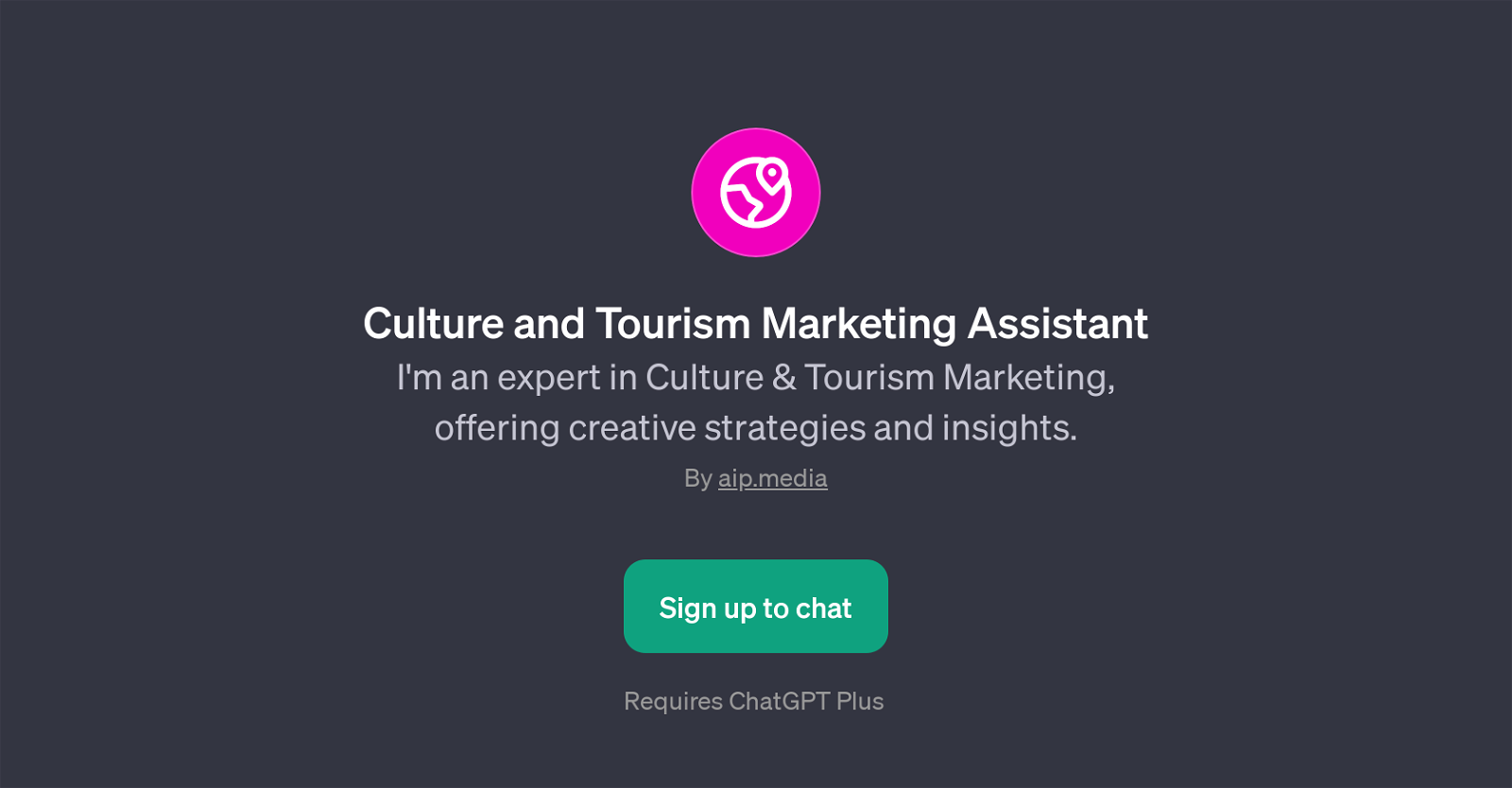 Culture and Tourism Marketing Assistant website