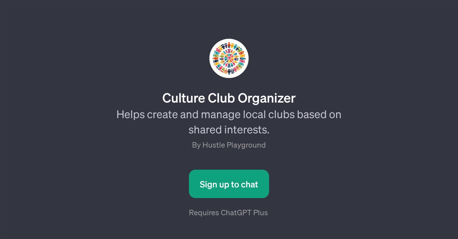Culture Club Organizer website